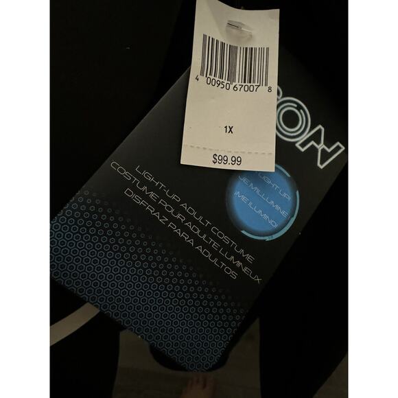 NEW Disney Tron Jacket Adult 1X Black Blue Lightcycle Run Light Up Costume - Picture 8 of 8